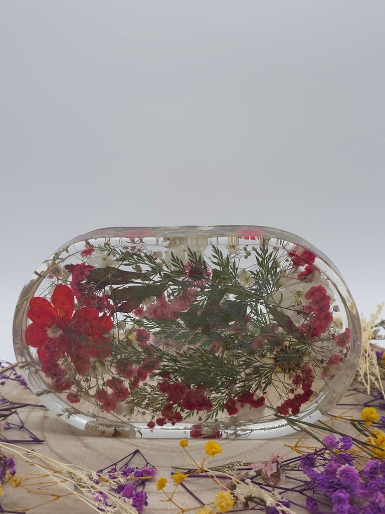 Jewellery holder, flower preservation, pill shaped jewllery holder, jewllery tray,, gift for weddings, gift for bridesmaids, forever keepsake, memory keepsake